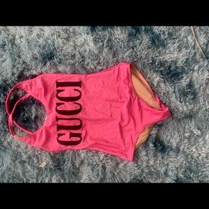 Gucci logo swimsuit